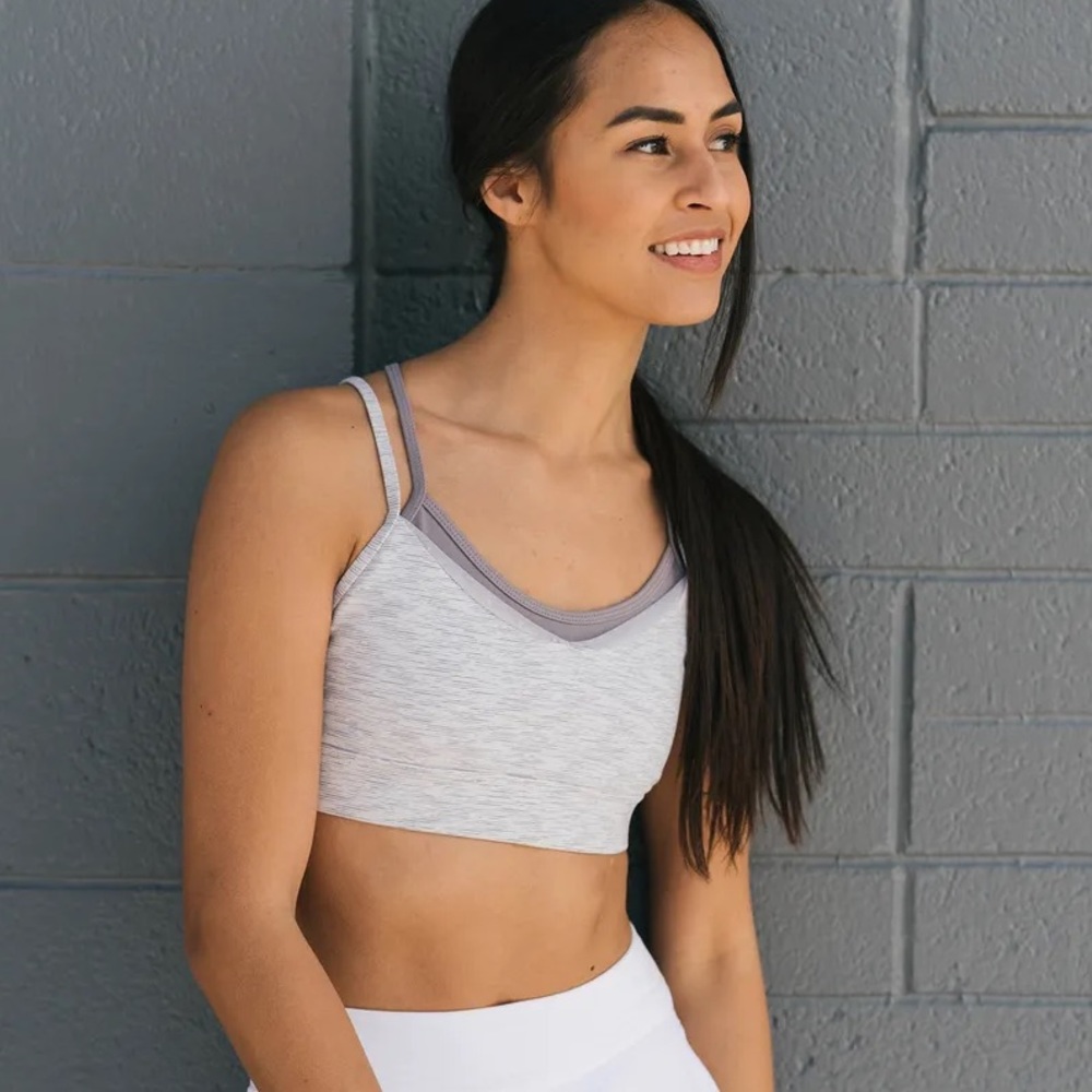 Luxe Strappy Bra - Light Gray